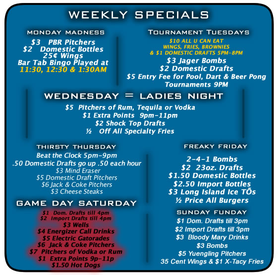 4th and Goal Specials