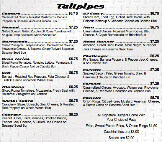 Build a Burger at Tailpipes